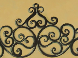 Italian scroll closeup