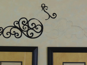 Italian scroll traced and paint