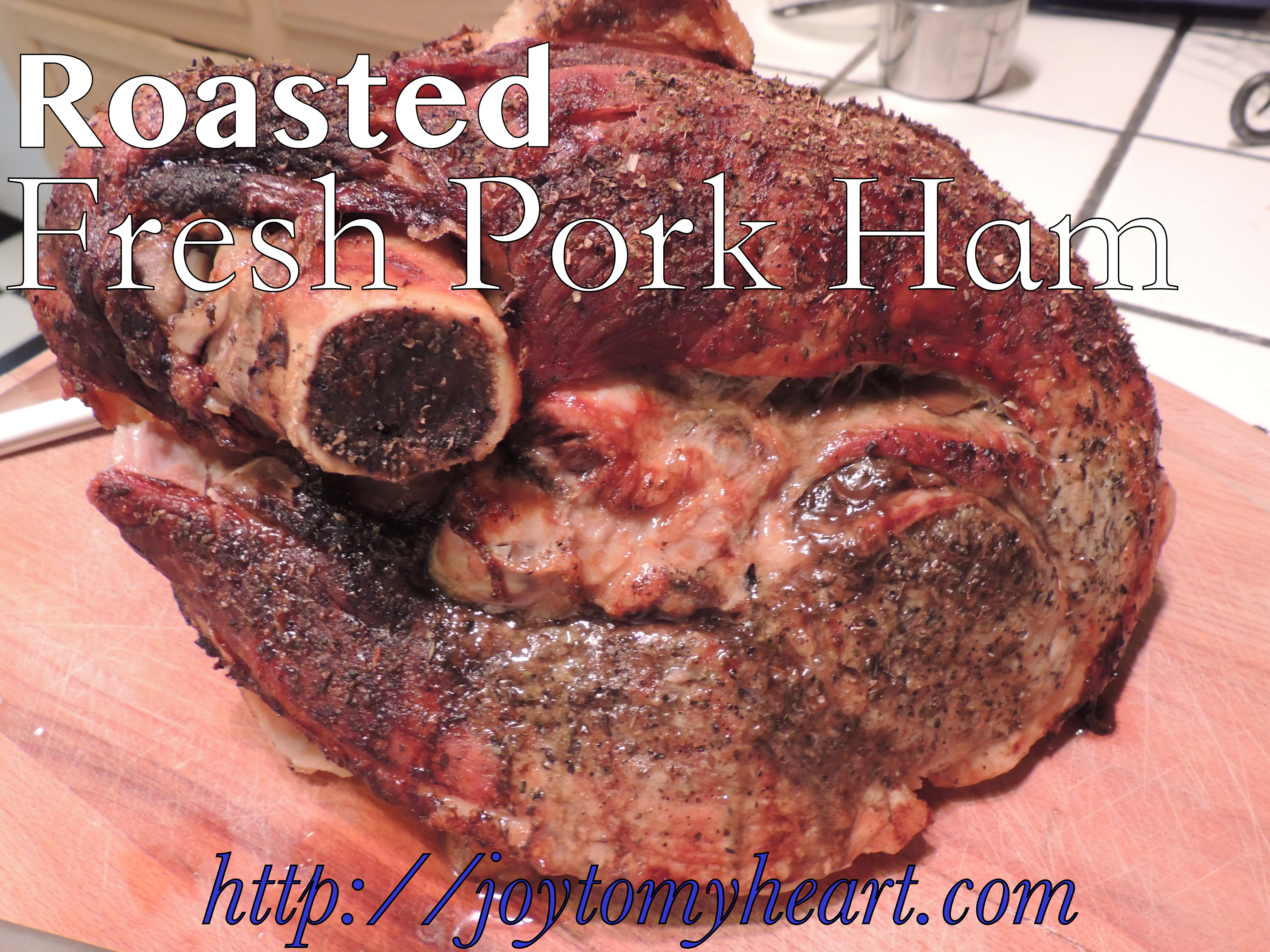 How does one roast a fresh ham?