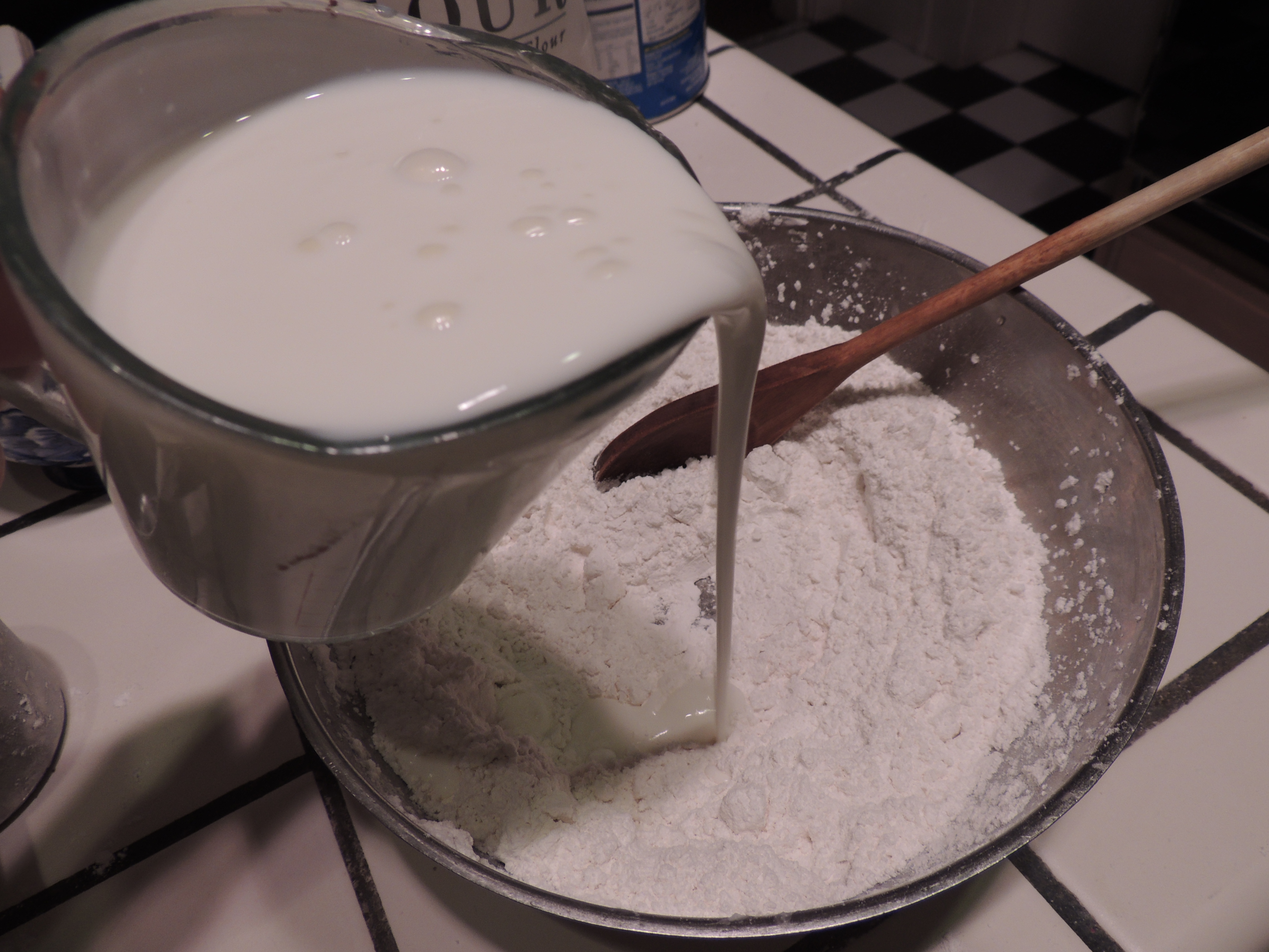 bicuots adding buttermilk