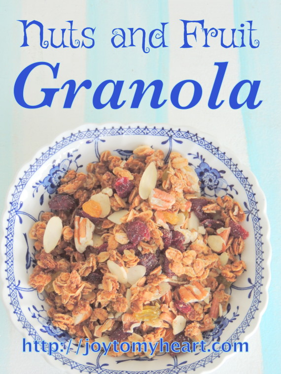 nuts and fruit granola