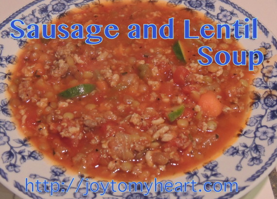 sausage and lentil bowl