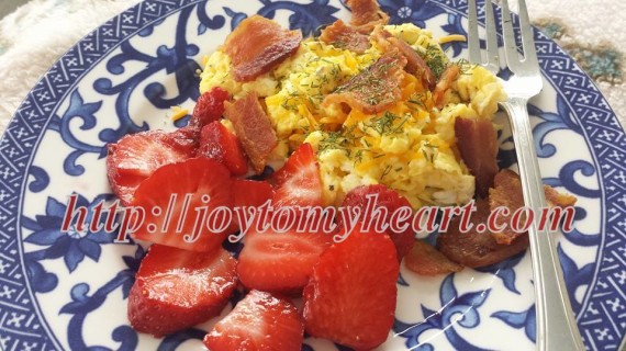 strawberries and eggs