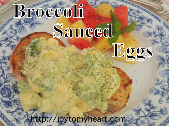 Broccoli Sauce Eggs plate