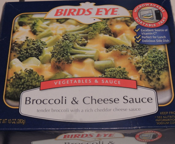 broccoli sauced eggs box