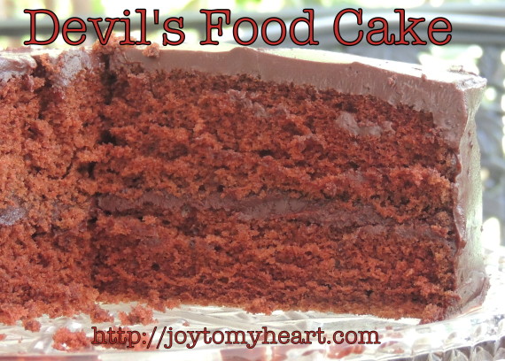 devils food cake sliced