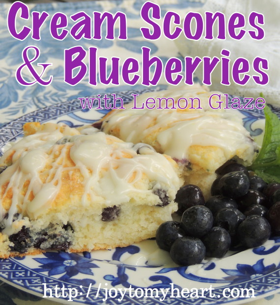 Cream scones and blueberriesglz