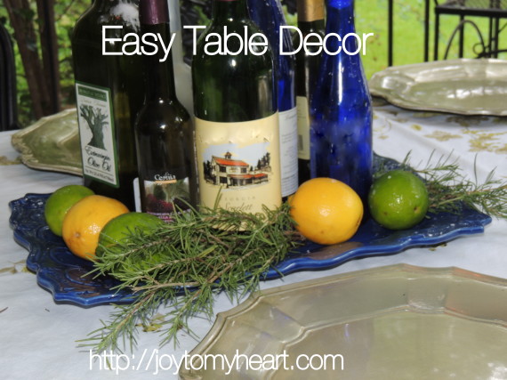 Easy table ddecor