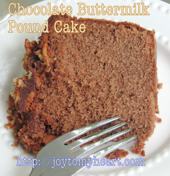 chocolate buttermilk pound cake slice