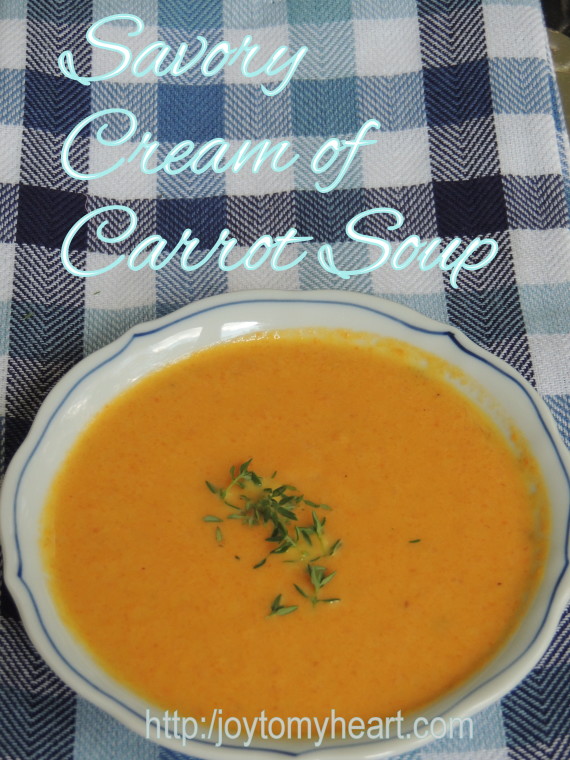 savory cream of carrot soup1