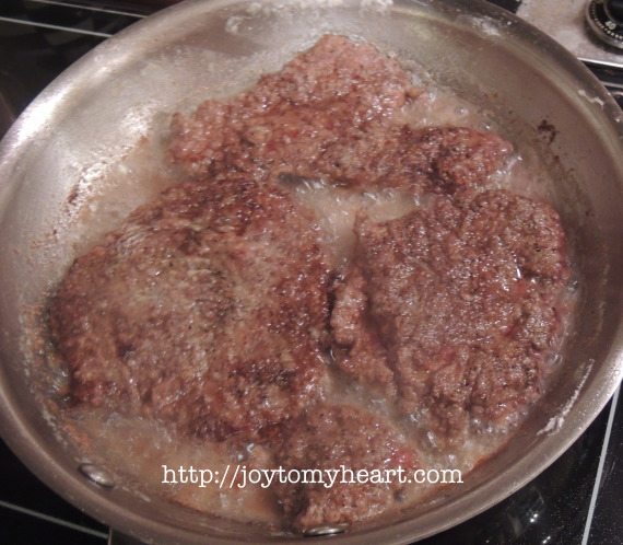 country fried steak browned