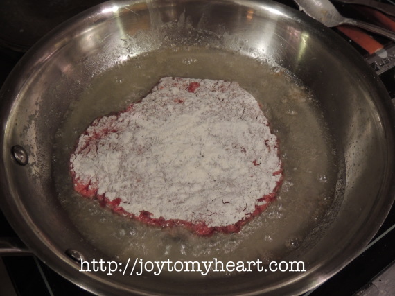 country fried steak frying
