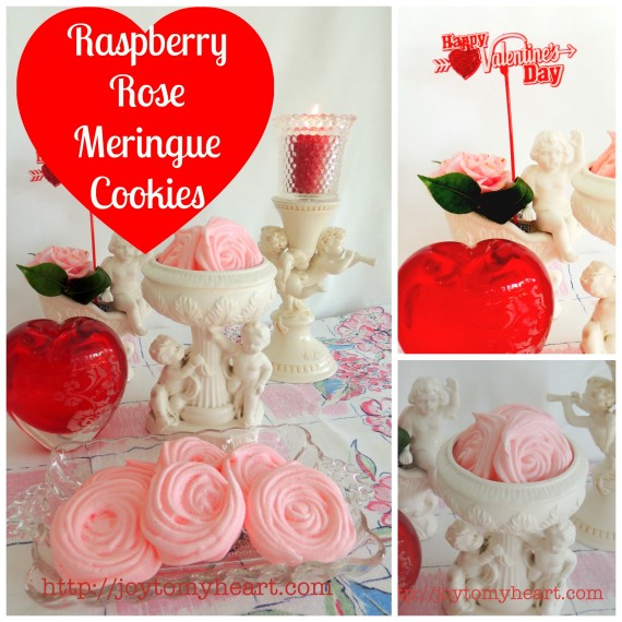 Raspberry rose meringue cookies1
