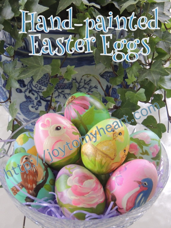 hand-painted easter eggs sign