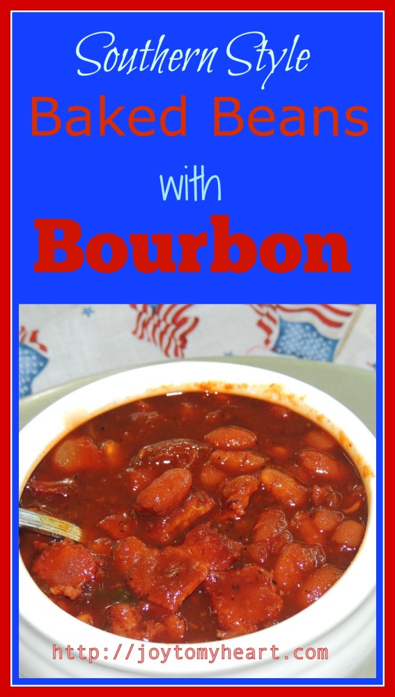 southern style baked beans with bourbon