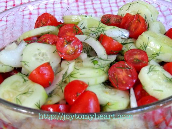 marinated cucumber tomato salad