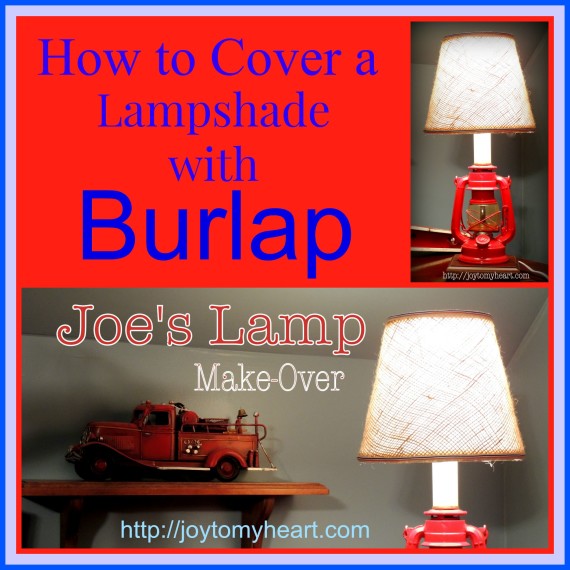 How to cover a lampshade with burlap