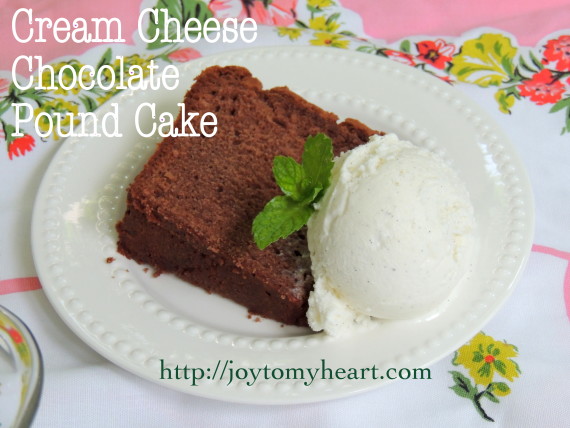 cream cheese chocolate pound cake3