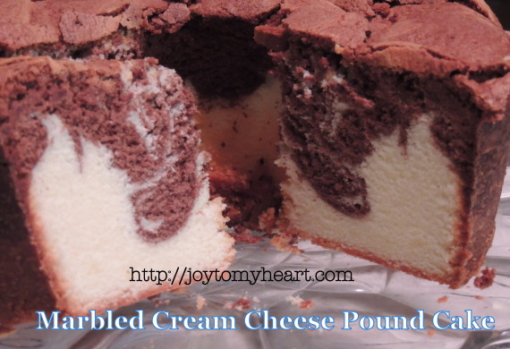 marbled cream cheese pound cake